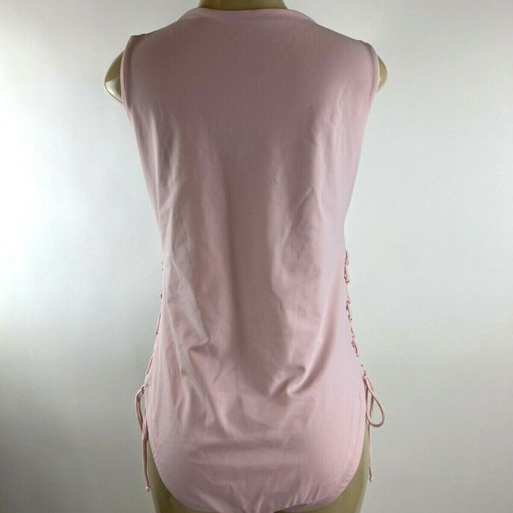 Alpine Butterfly Swimsuit Plus Size 2X Sorbet Pink One Piece Monokini Lace Up - Picture 8 of 13